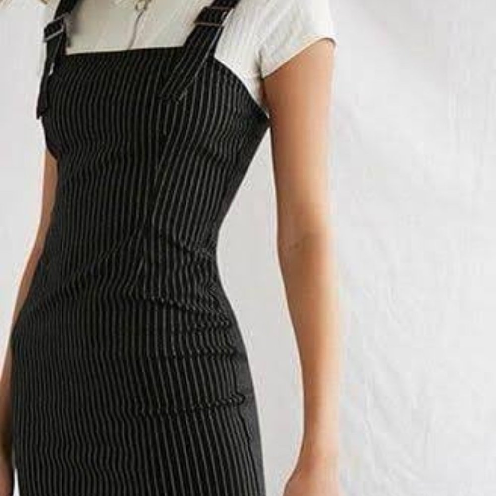 Pinstrip strap mini dress